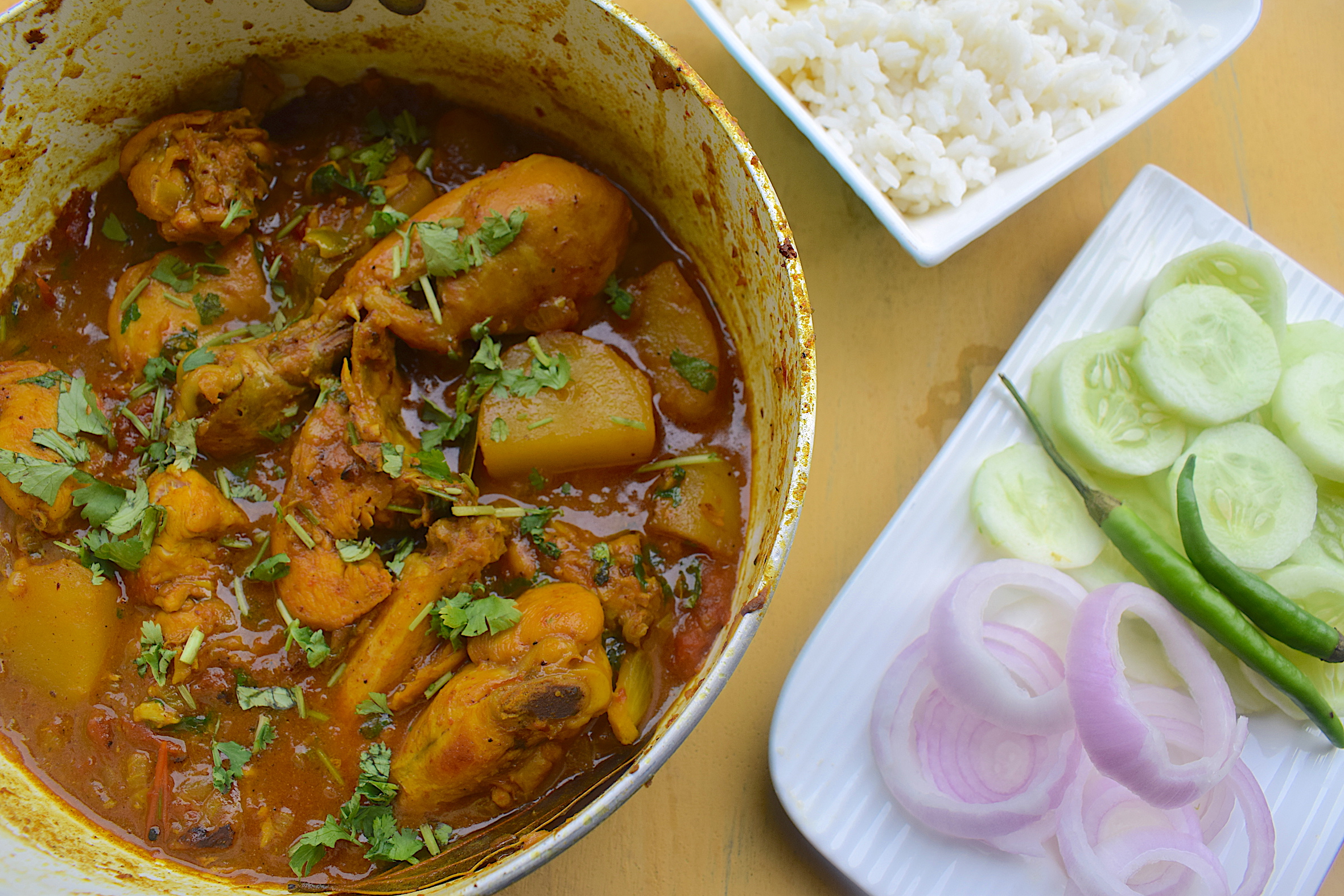 Assamese Style Chicken Curry With Chunky Potatoes Recipes For The