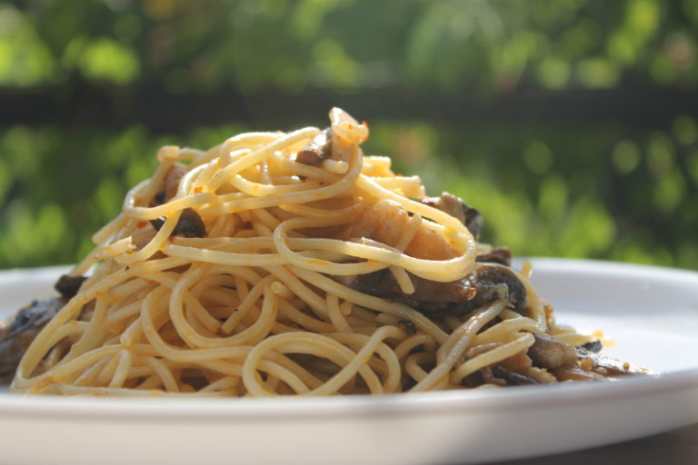 spicy shrimp spaghetti