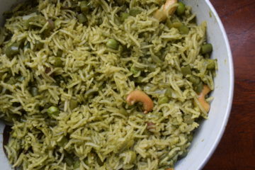 spinach pulao