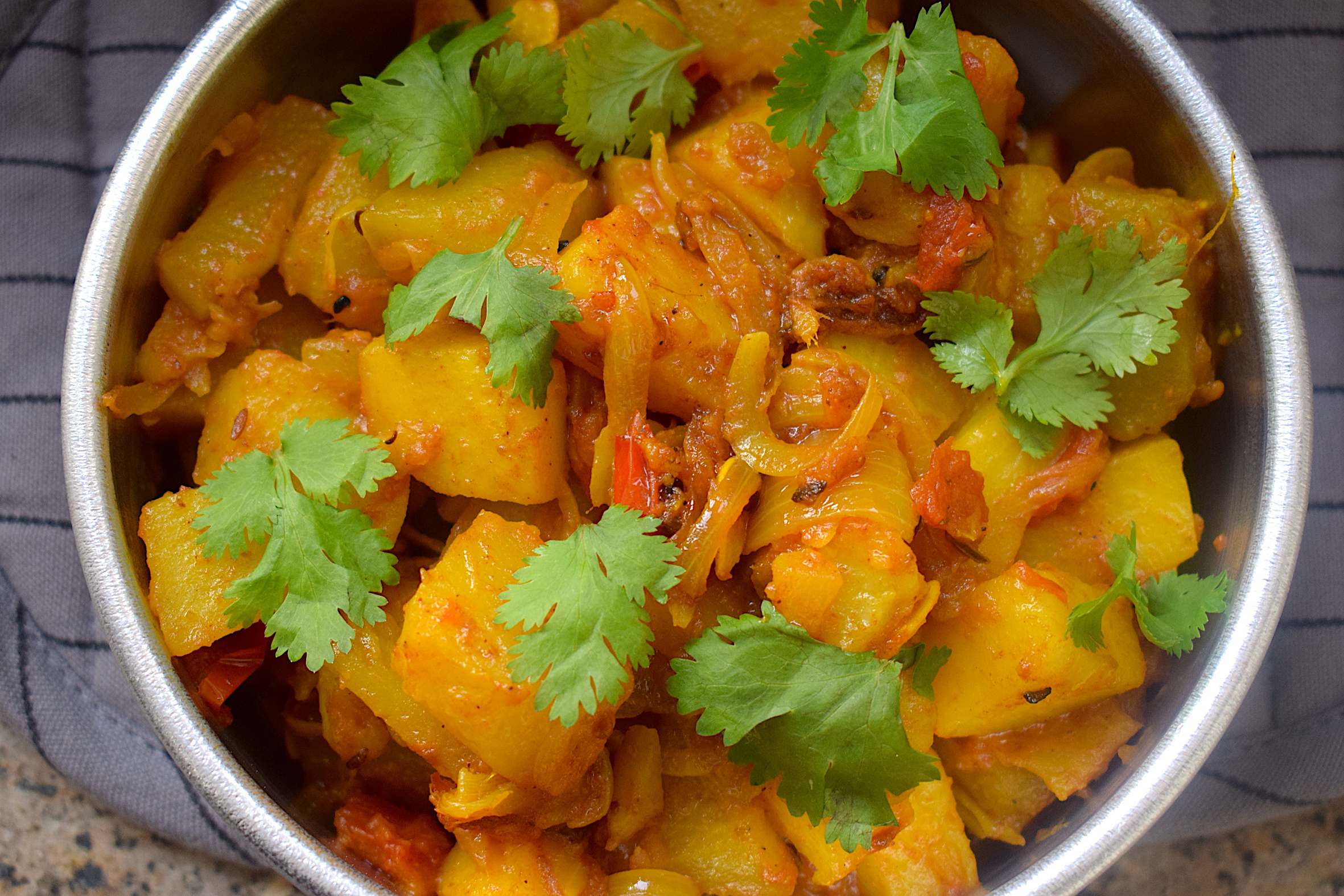 Pumpkin fry with potatoes | Veg recipes