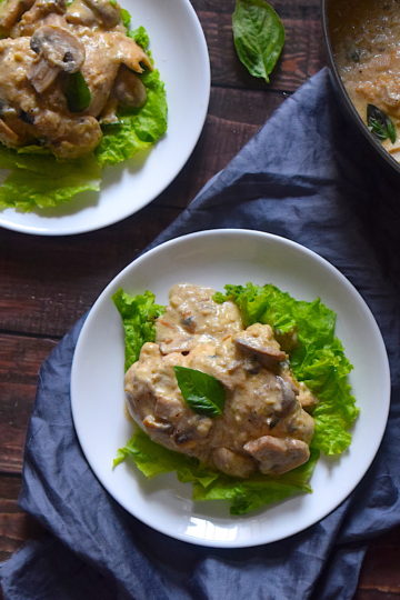 creamy butter garlic chicken with mushroom