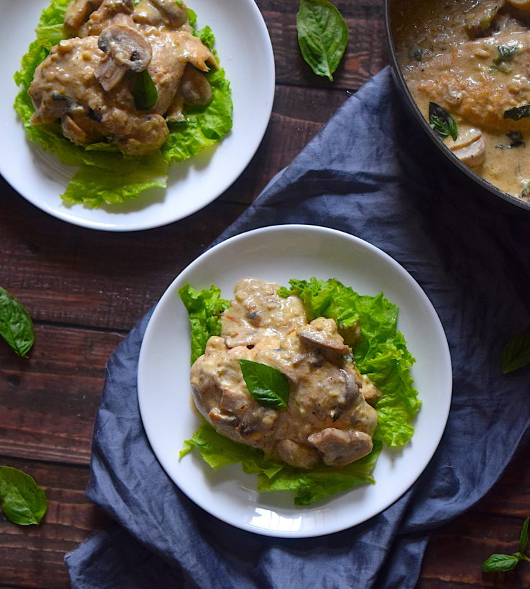 Creamy Butter Garlic Chicken With Mushroom