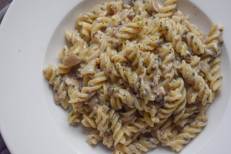 mushroom alfredo pasta