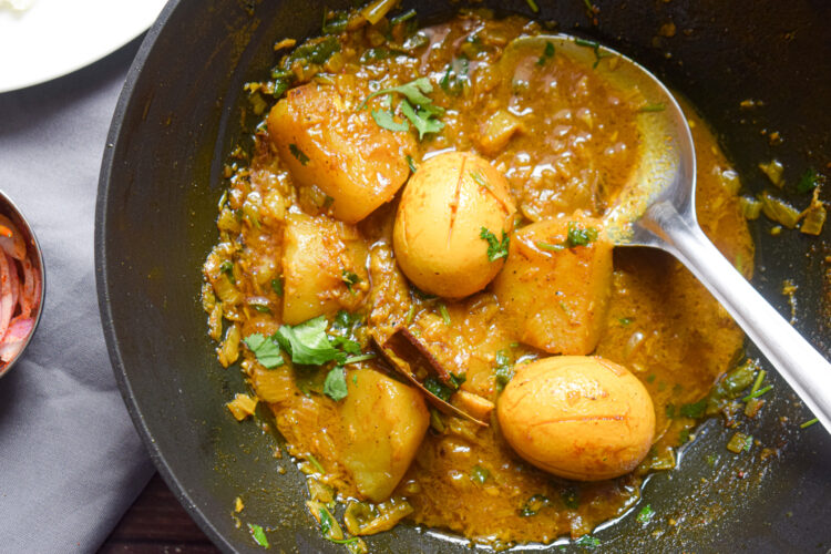 egg curry with potatoes