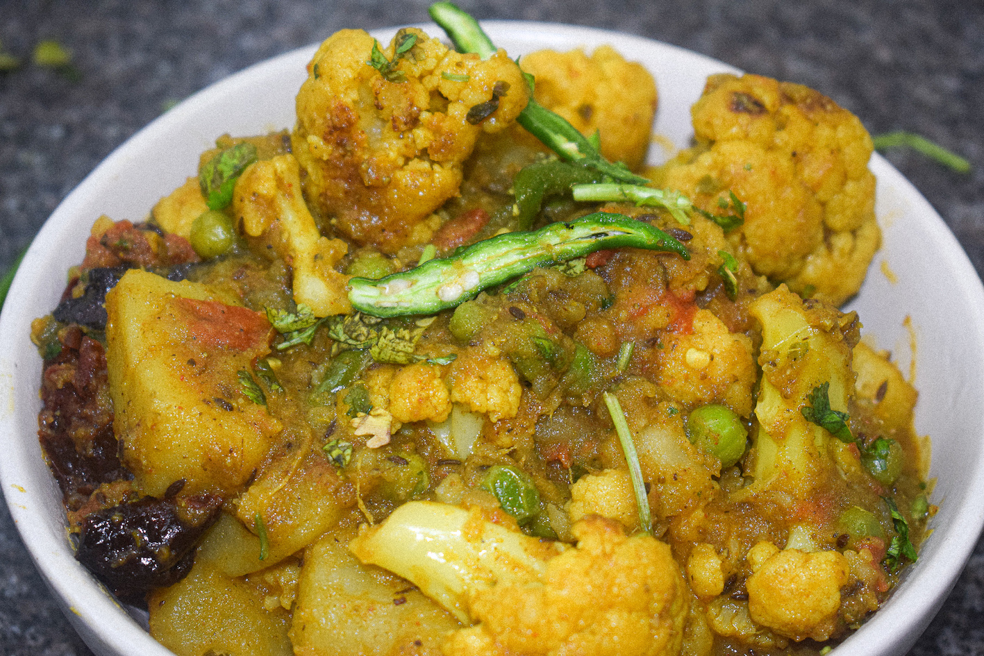 Easy Cauliflower Potato Curry Without Garlic & Onion
