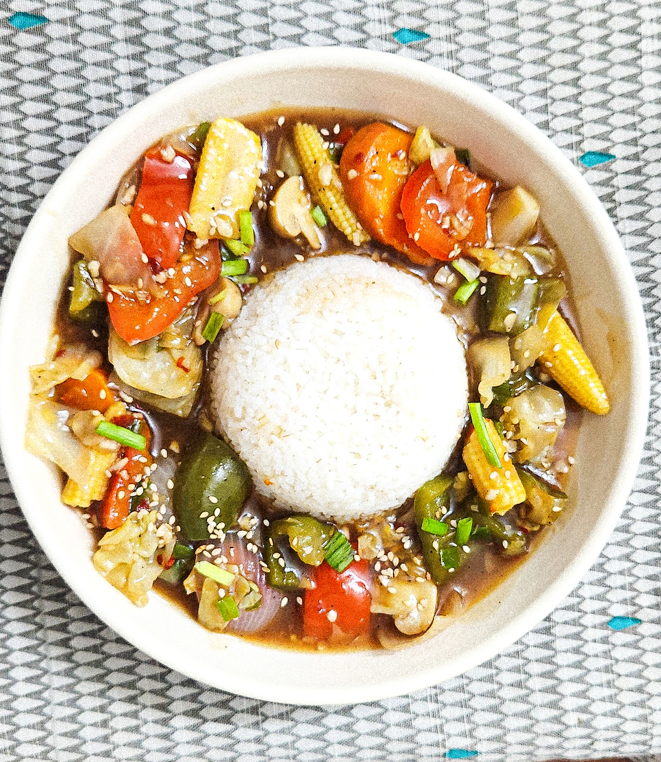 vegetables in hot garlic sauce