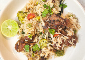 one pot chicken and rice with vegetables