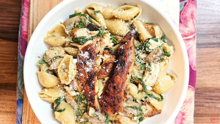 one pot chicken and mushroom pasta