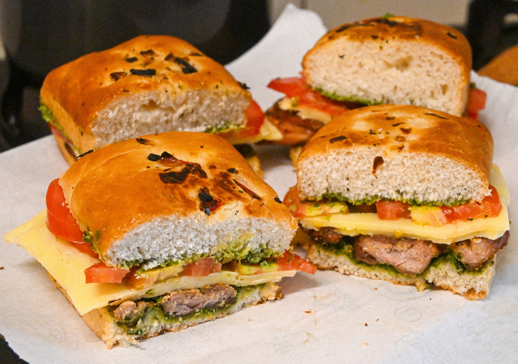 chicken pesto sandwich