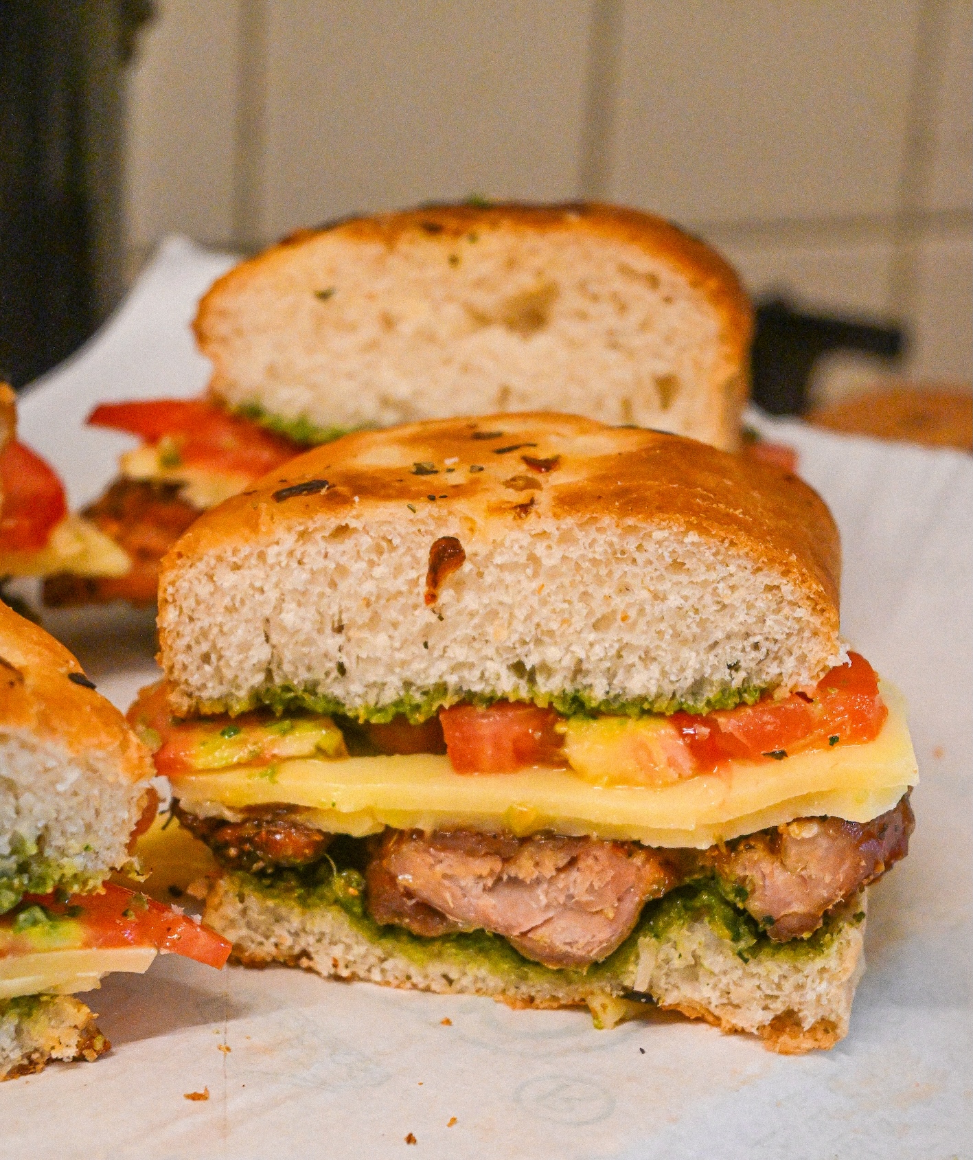 chicken pesto sandwich