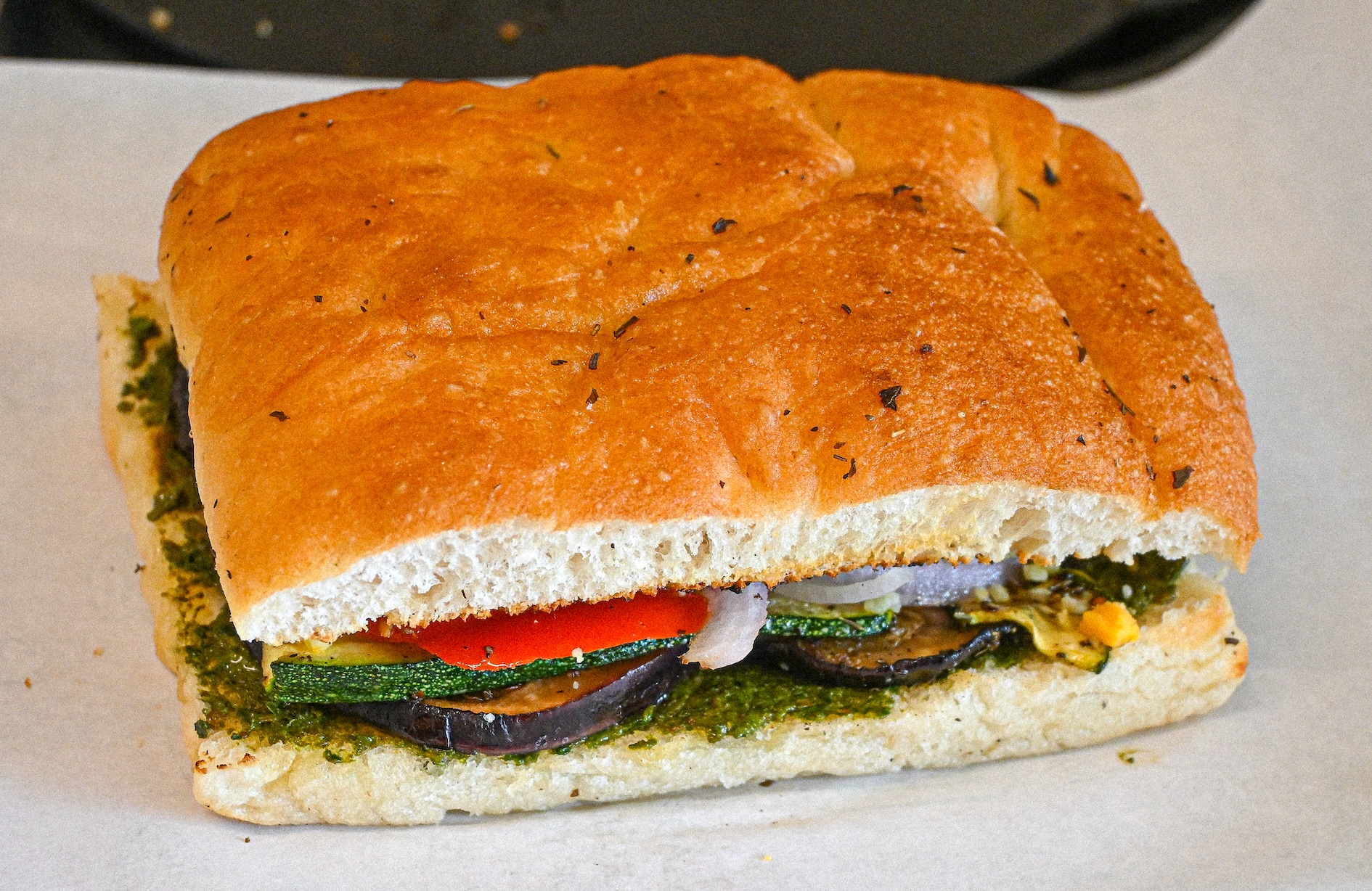 grilled vegetable sandwich