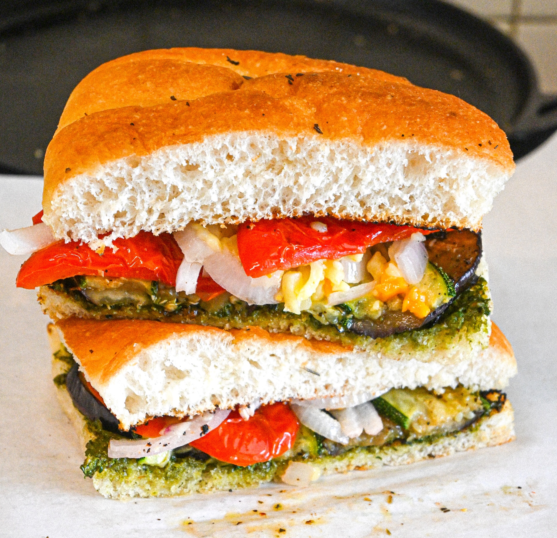 grilled vegetable sandwich